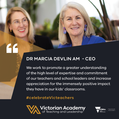 Victorian Academy of Teaching and Leadership Visibility toolkit digital asset featuring Dr Marcia Devlin